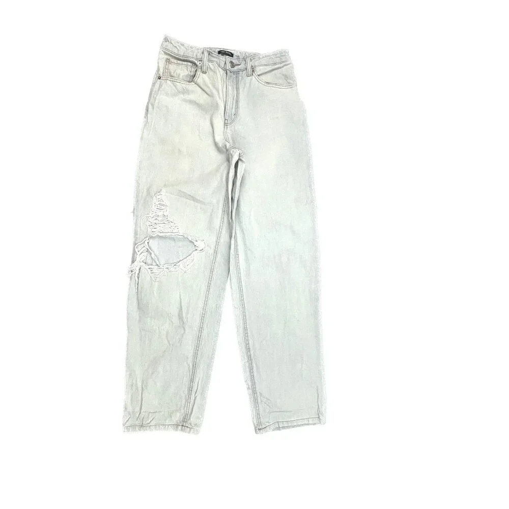 Wild Fable High Rise 90's Relaxed Straight‎ Distressed Women's size 4 Blue Jeans